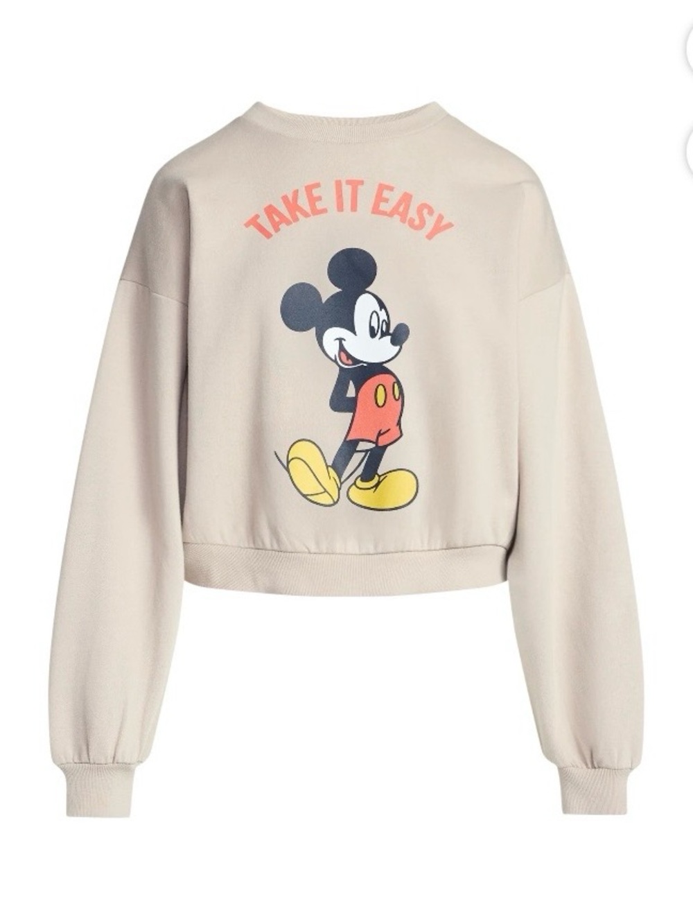 Mickey “Take It Easy” Beige Sweatshirt